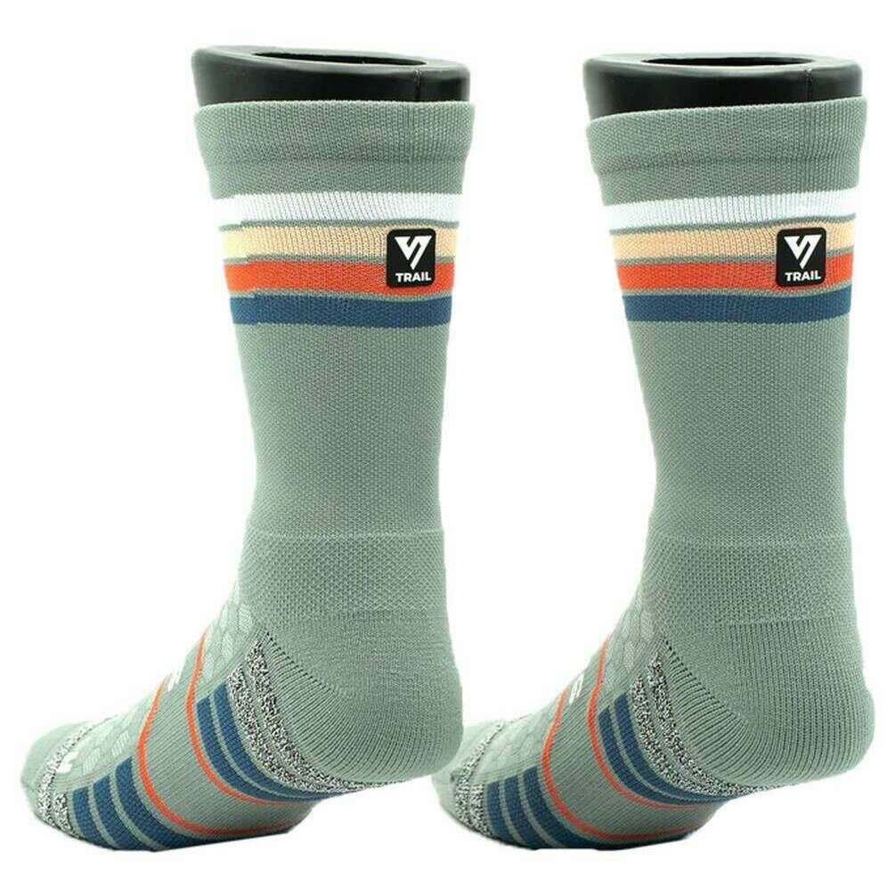 Versus Fynbos Trail Running Socks - Green/Orange - Image 3
