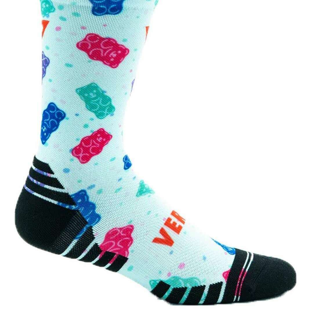 Versus Gummy Bear Active Crew Socks - Black/Blue/White - Image 2