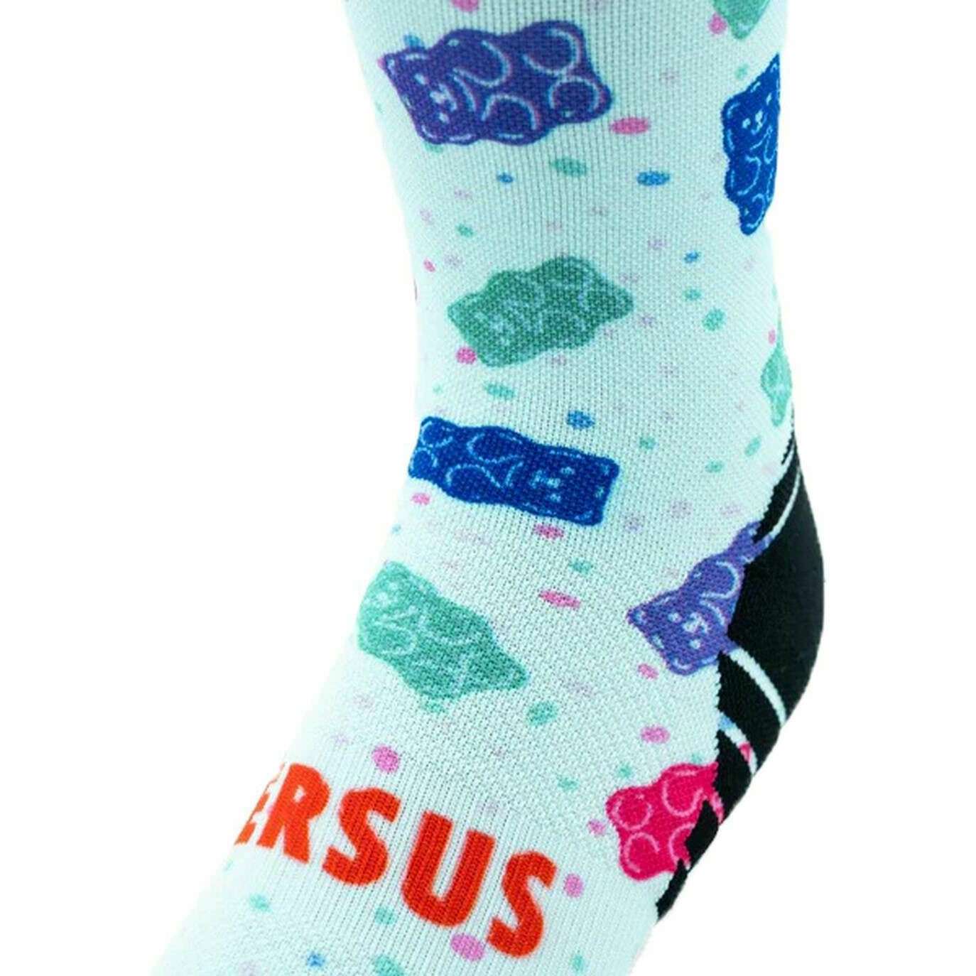 Versus Gummy Bear Active Crew Socks - Black/Blue/White - Image 3