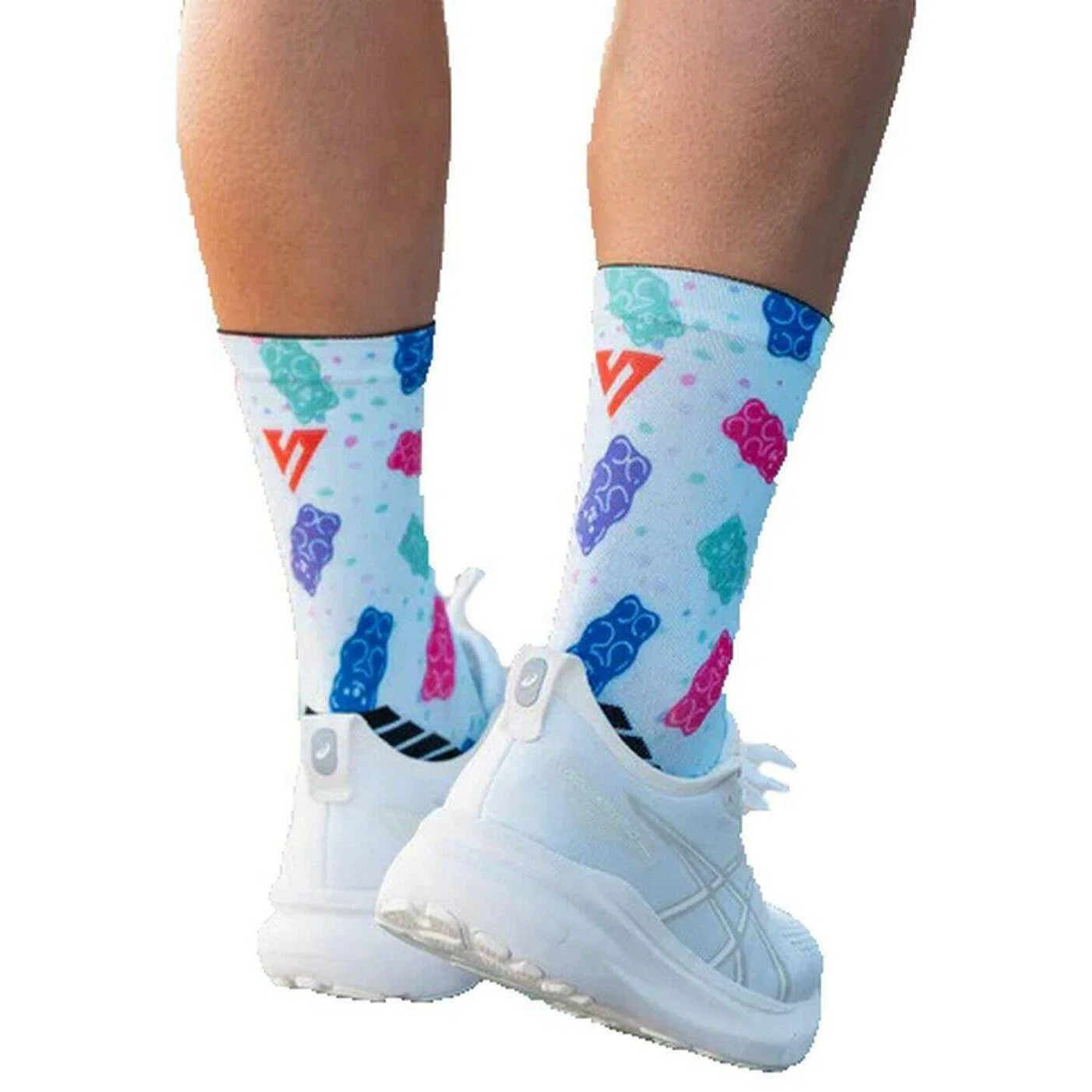 Versus Gummy Bear Active Crew Socks - Black/Blue/White - Image 4