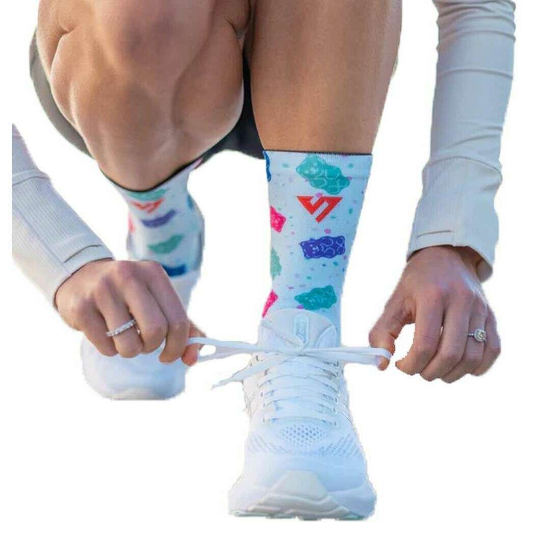 Versus Gummy Bear Active Crew Socks - Black/Blue/White - Image 5