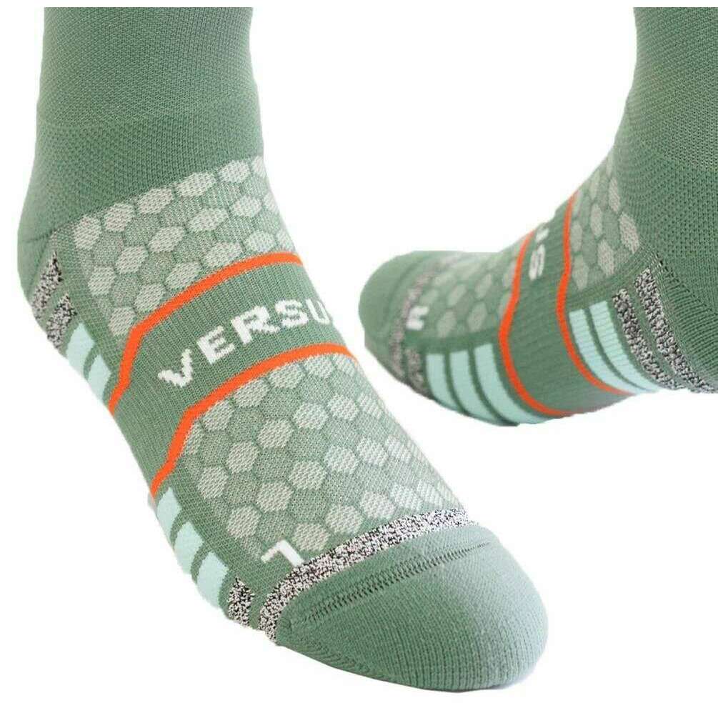 Versus Karoo Trail Running Socks - Green/Orange - Image 2