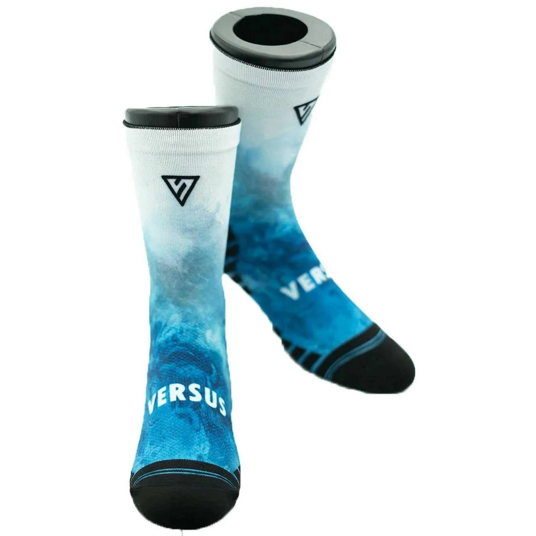 Versus Riptide Active Crew Socks - White/Blue/Black - Image 4