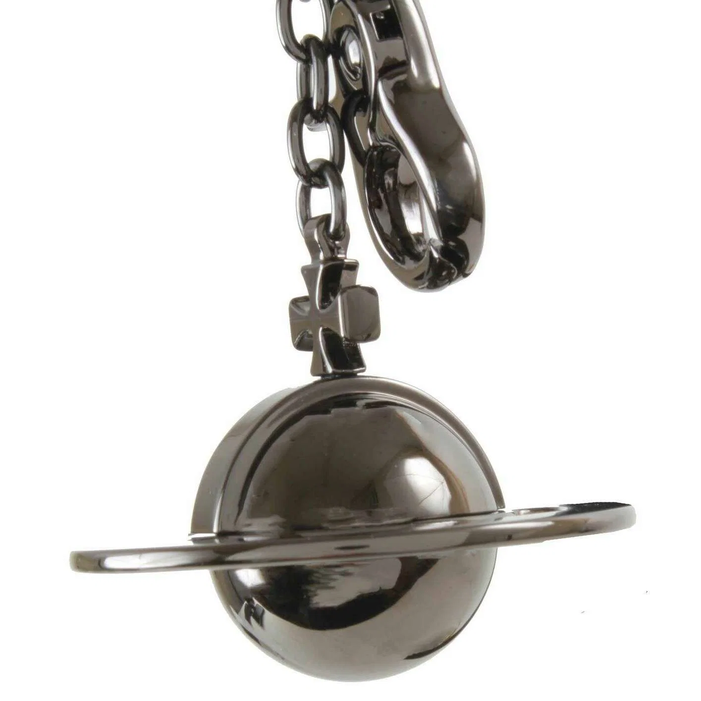Vivienne Westwood 3D Gunmetal Orb Keyring - Black - Image 3