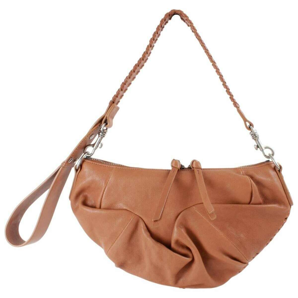 Vivienne Westwood Agnes Supple Leather Small Shoulder Bag - Honey Brown/Dark Silver - Image 2