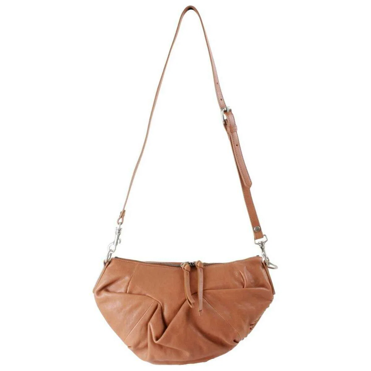 Vivienne Westwood Agnes Supple Leather Small Shoulder Bag - Honey Brown/Dark Silver - Image 3