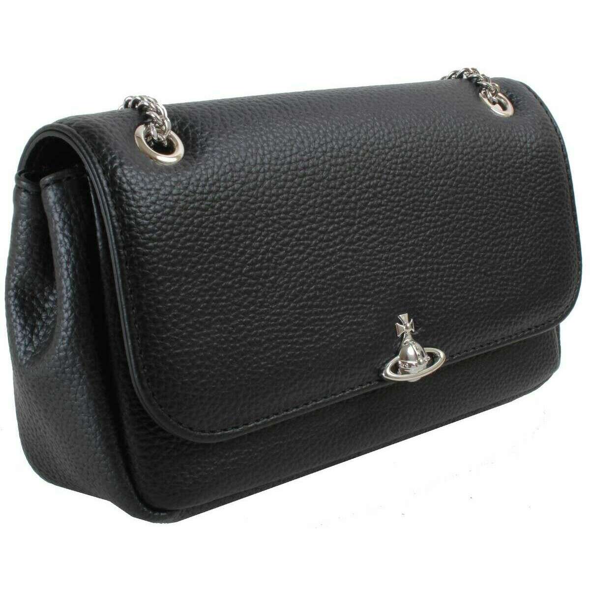 Vivienne Westwood Grain Chain Crossbody Purse - Black - Image 4