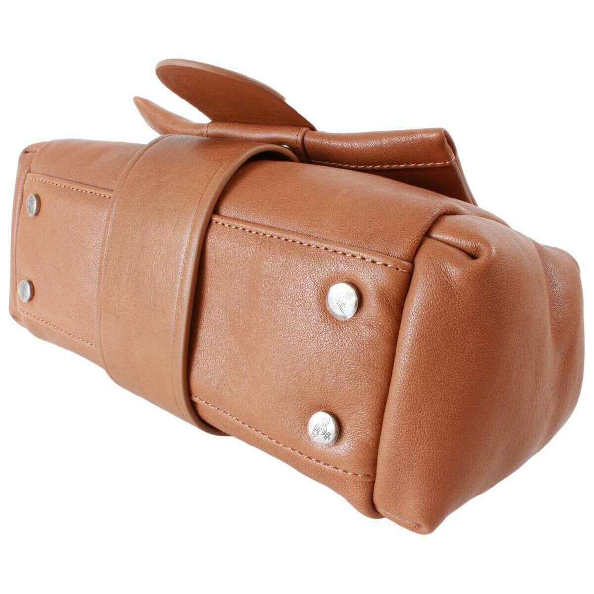 Vivienne Westwood Hazel Supple Leather Treasure Handbag - Honey Brown/Dark Silver - Image 6