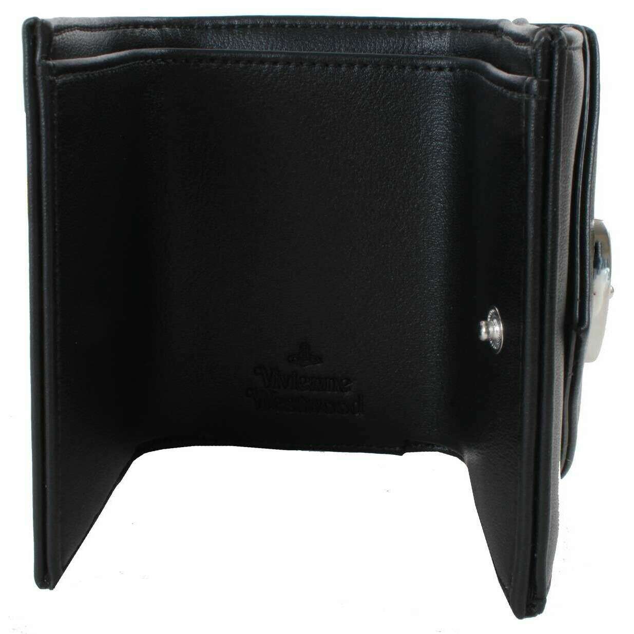 Vivienne Westwood Smooth Envelope Billfold Wallet - Black - Image 3