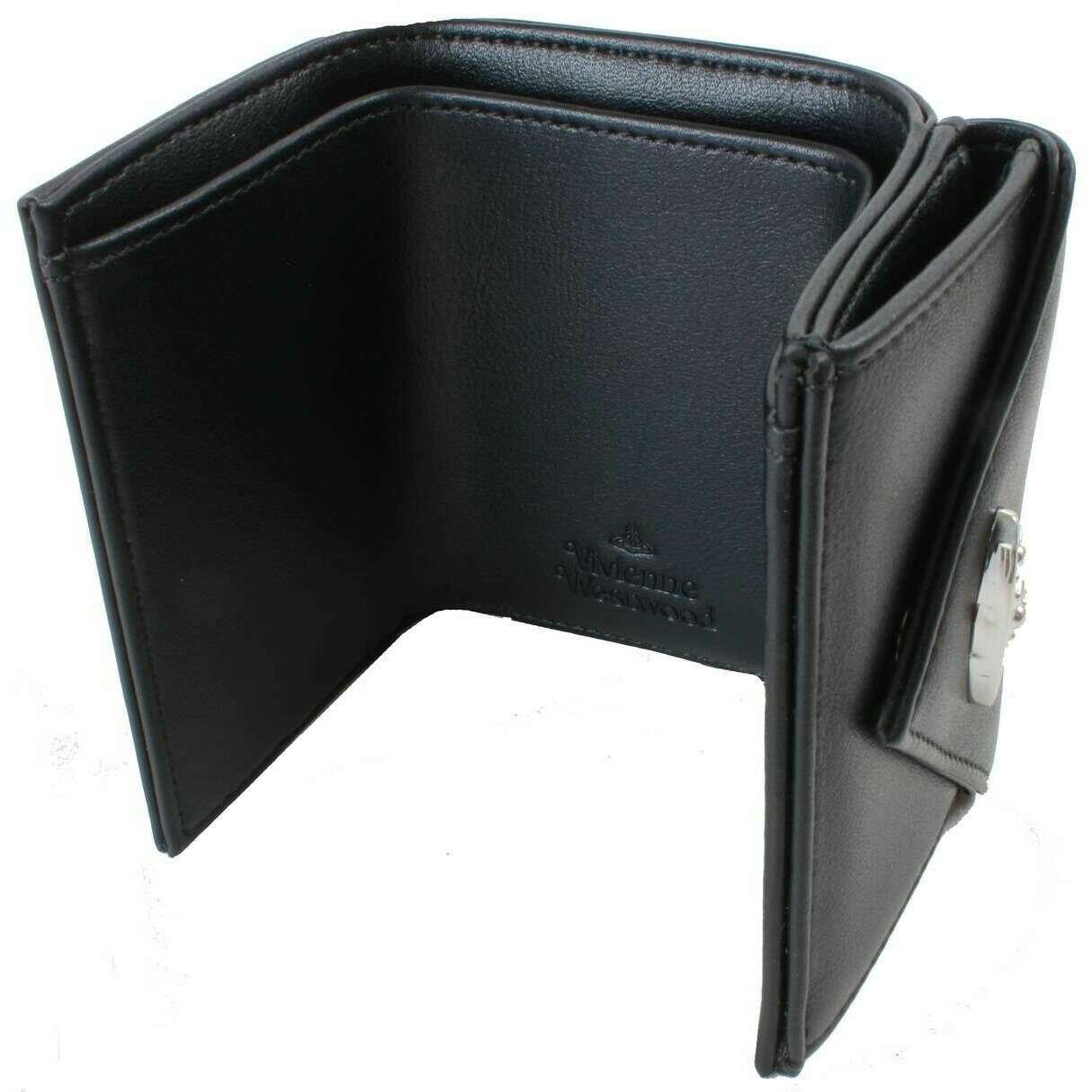 Vivienne Westwood Smooth Envelope Billfold Wallet - Black - Image 4
