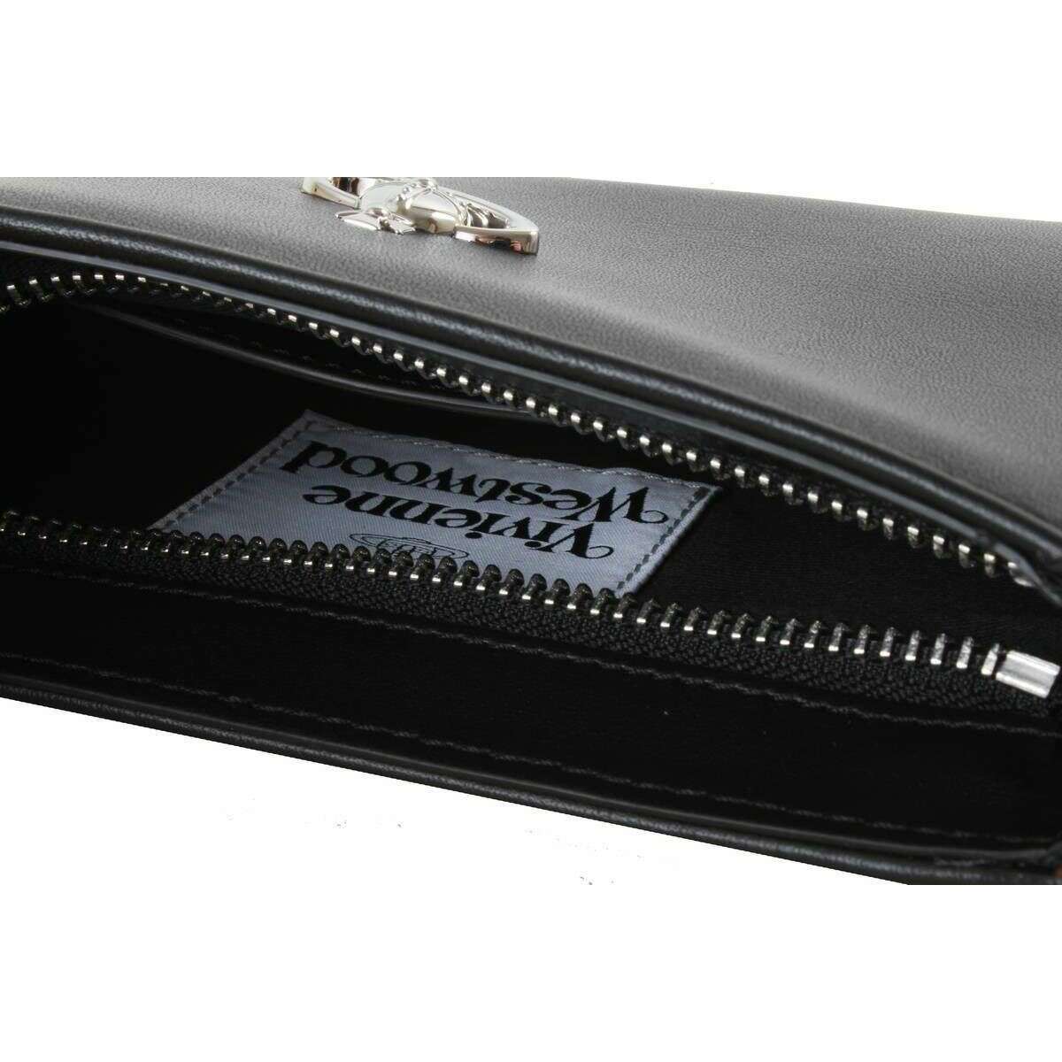 Vivienne Westwood Smooth Tasha Shoulder Phone Bag - Black - Image 3