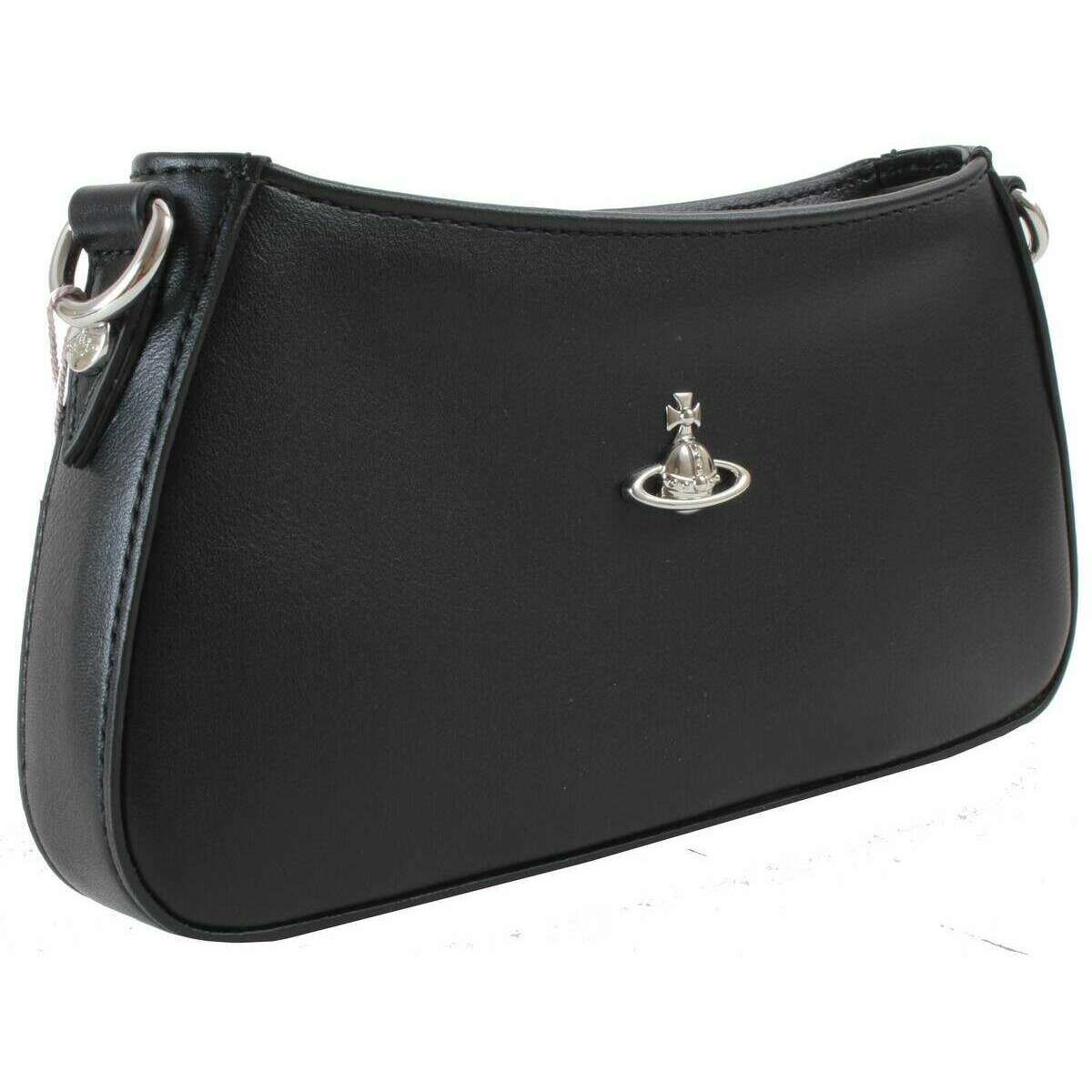 Vivienne Westwood Smooth Tasha Shoulder Phone Bag - Black - Image 4