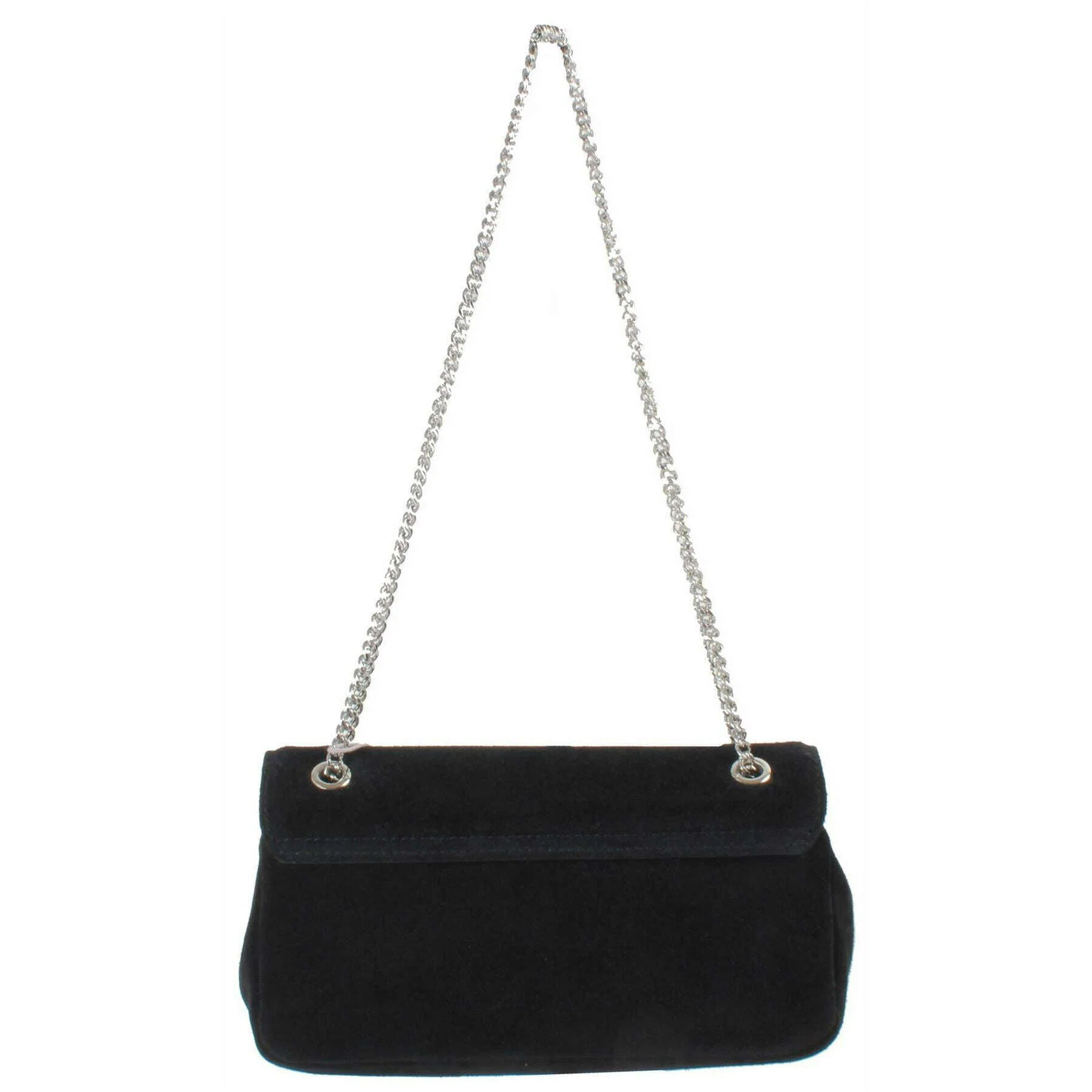 Vivienne Westwood Suede Chain Crossbody Bag - Black - Image 2