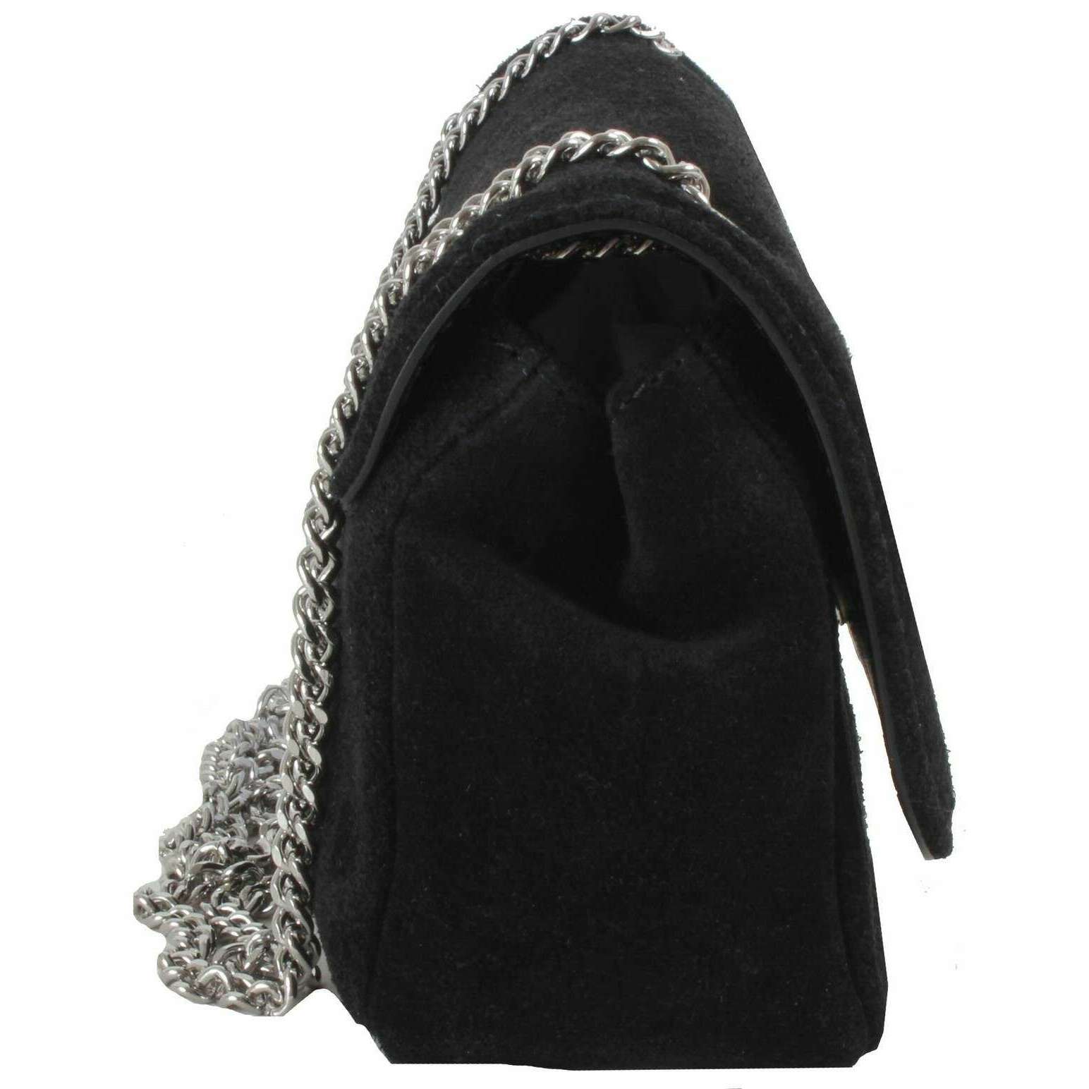 Vivienne Westwood Suede Chain Crossbody Bag - Black - Image 5
