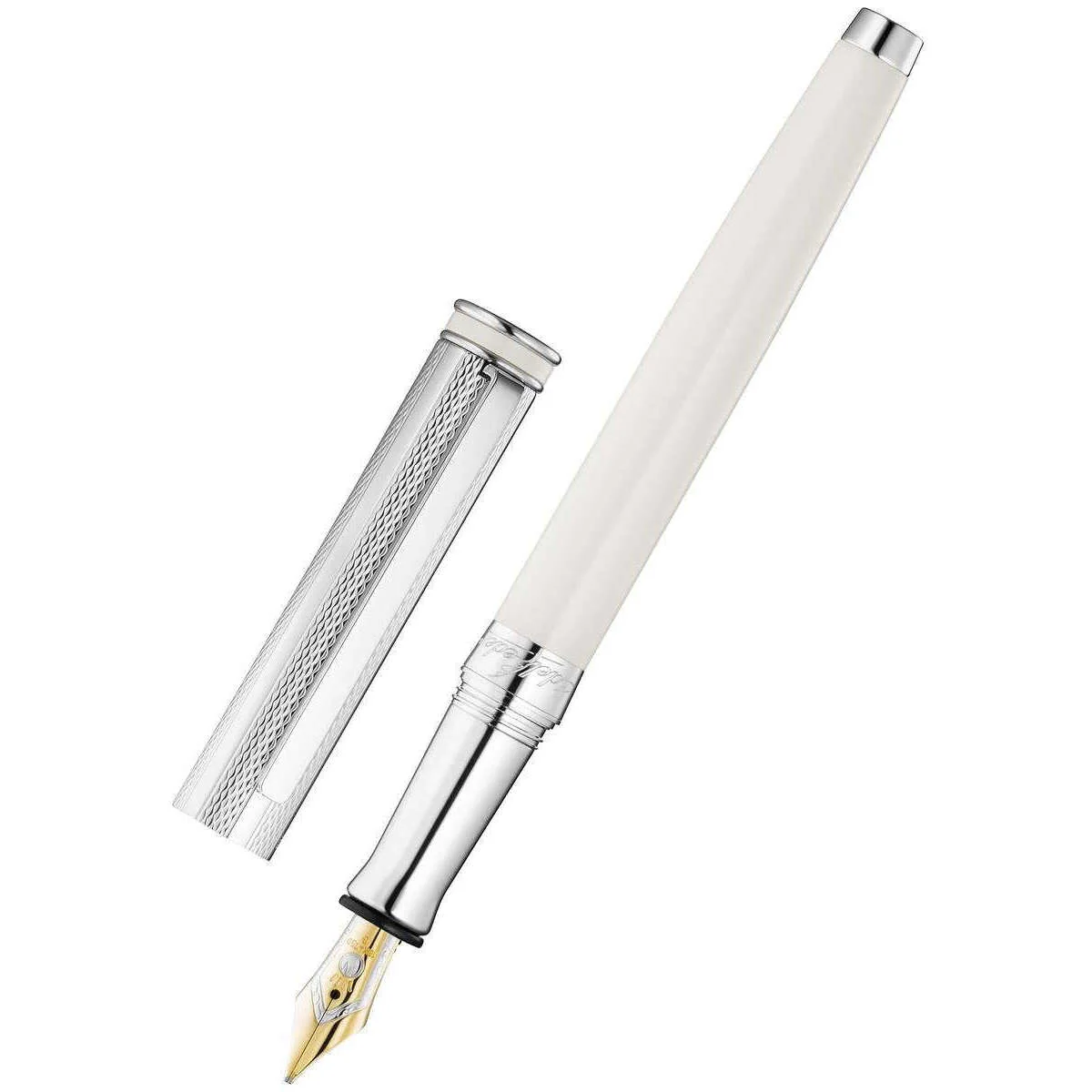 Waldmann Pens Edelfeder 18ct Gold Nib Fountain Pen - Champagne White