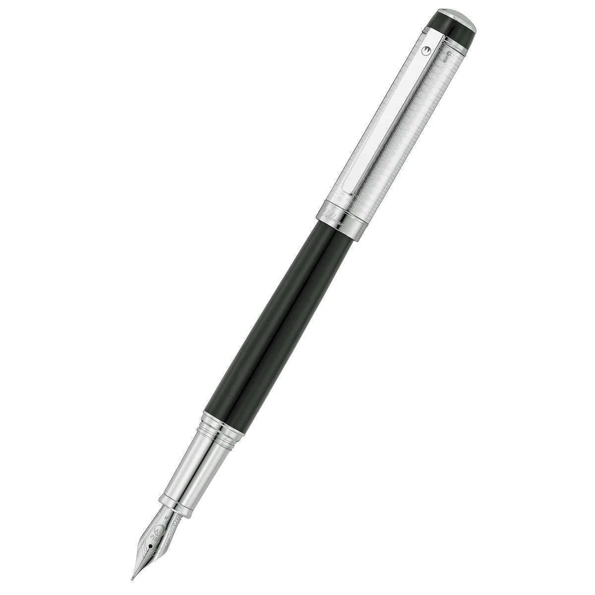 Waldmann Pens Grandeur Stainless Steel Nib Fountain Pen - Black - Image 3