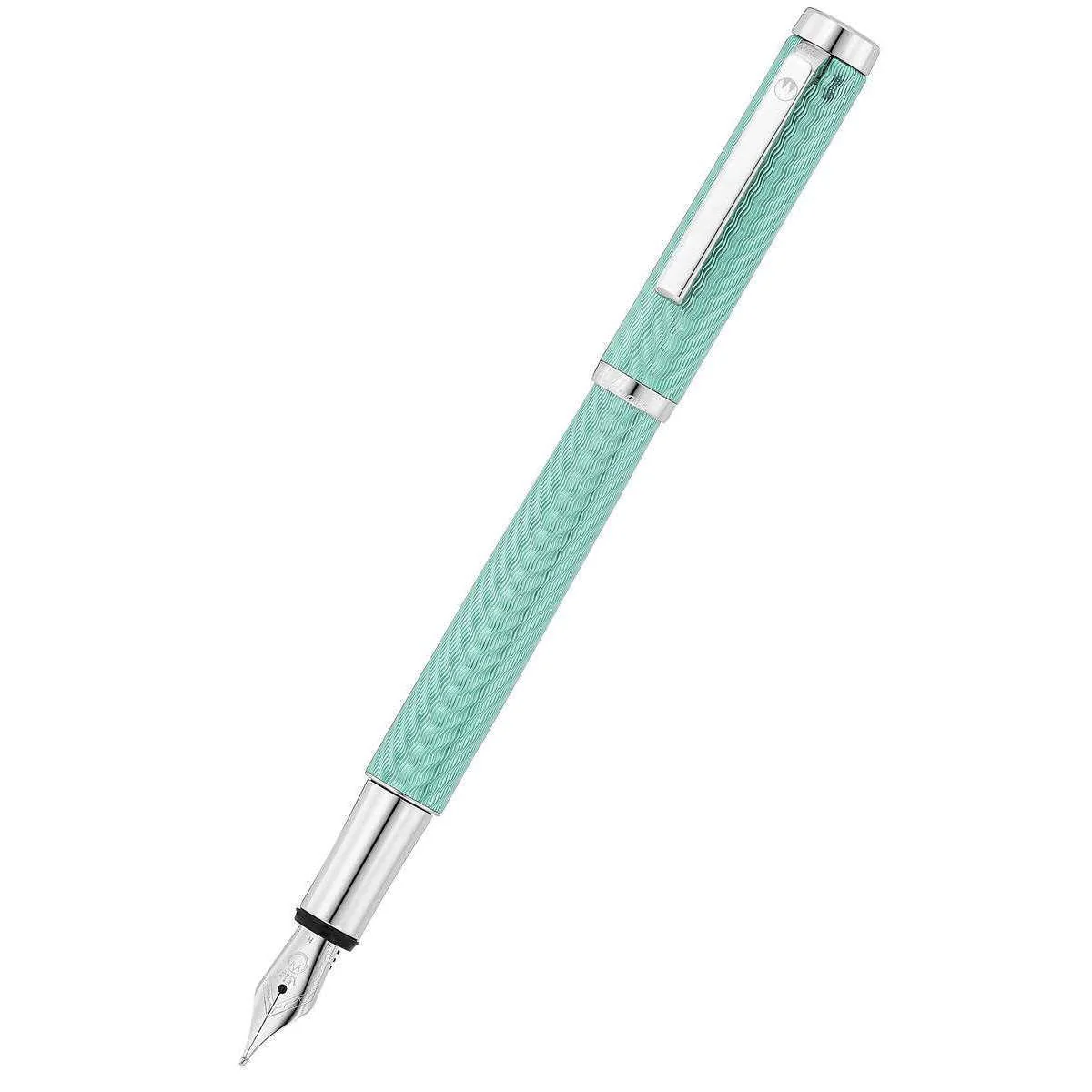 Waldmann Pens Liberty Stainless Steel Nib Fountain Pen - Aquamarine Blue - Image 3