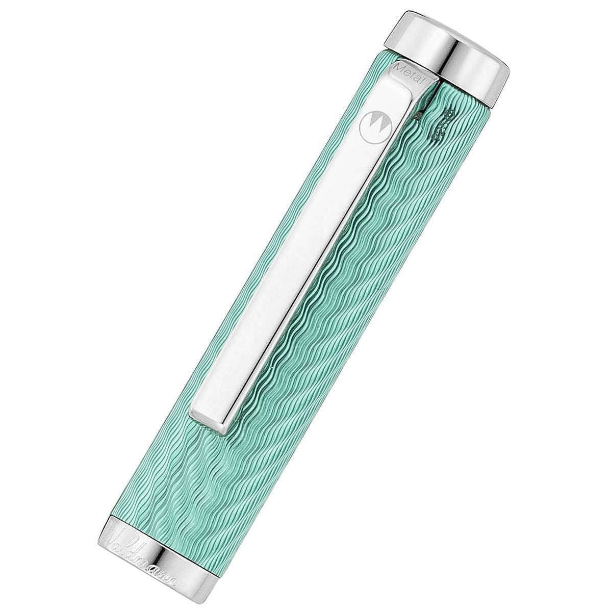 Waldmann Pens Liberty Stainless Steel Nib Fountain Pen - Aquamarine Blue - Image 4