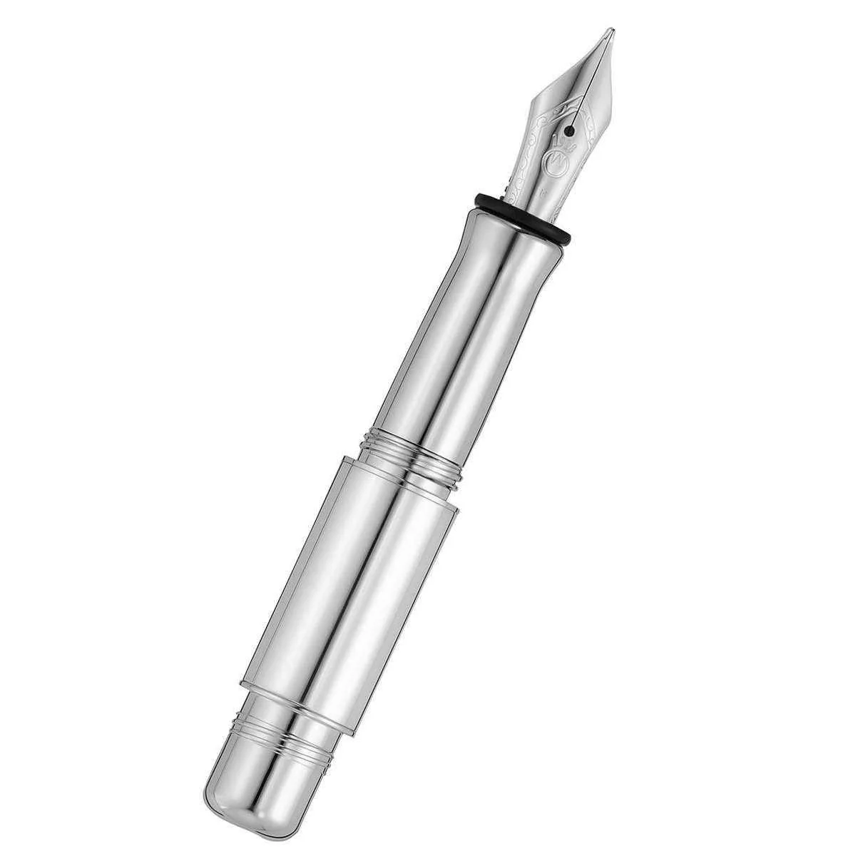 Waldmann Pens Voyager Stainless Steel Nib Fountain Pen - All Silver - Image 3