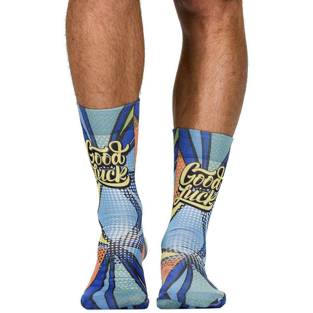 Wigglesteps Good Luck Socks - Blue/Yellow