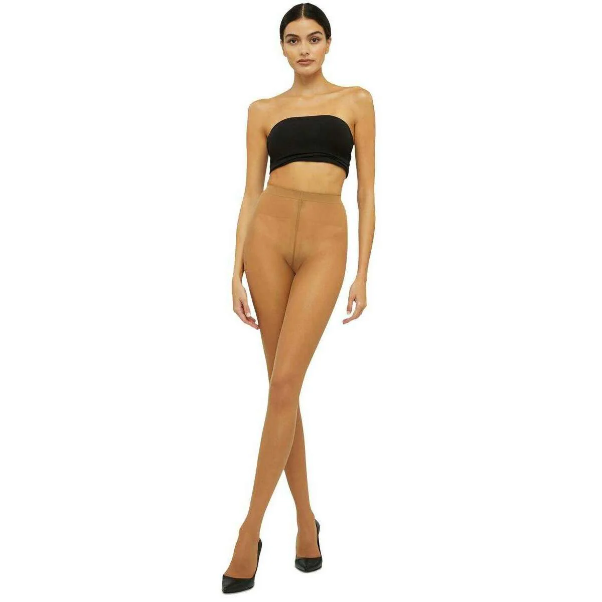 Wolford Individual Ultra Sheer 10 Denier Tights - Caramel Beige - Image 5