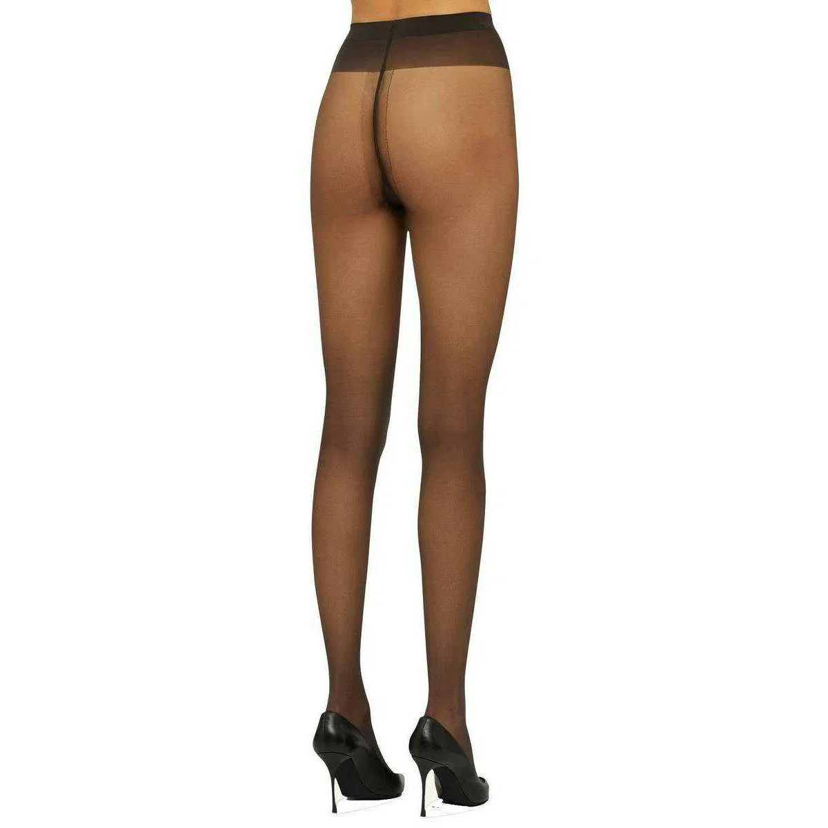 Wolford Individual Ultra Sheer 10 Denier Tights - Nearly Black - Image 2