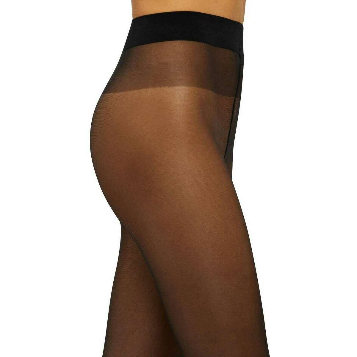 Wolford Satin Touch Sheer Shimmer 20 Denier Tights - Black - Image 3