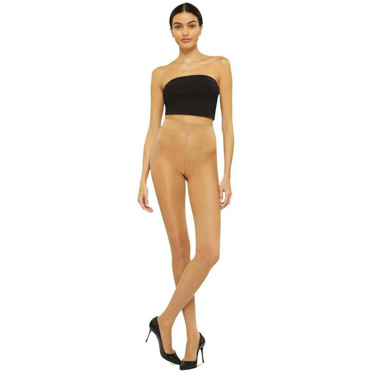 Wolford Satin Touch Sheer Shimmer 20 Denier Tights - Gobi Beige - Image 5