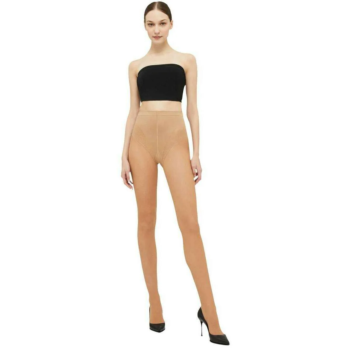 Wolford Tummy Control 20 Denier Tights - Gobi Beige - Image 5