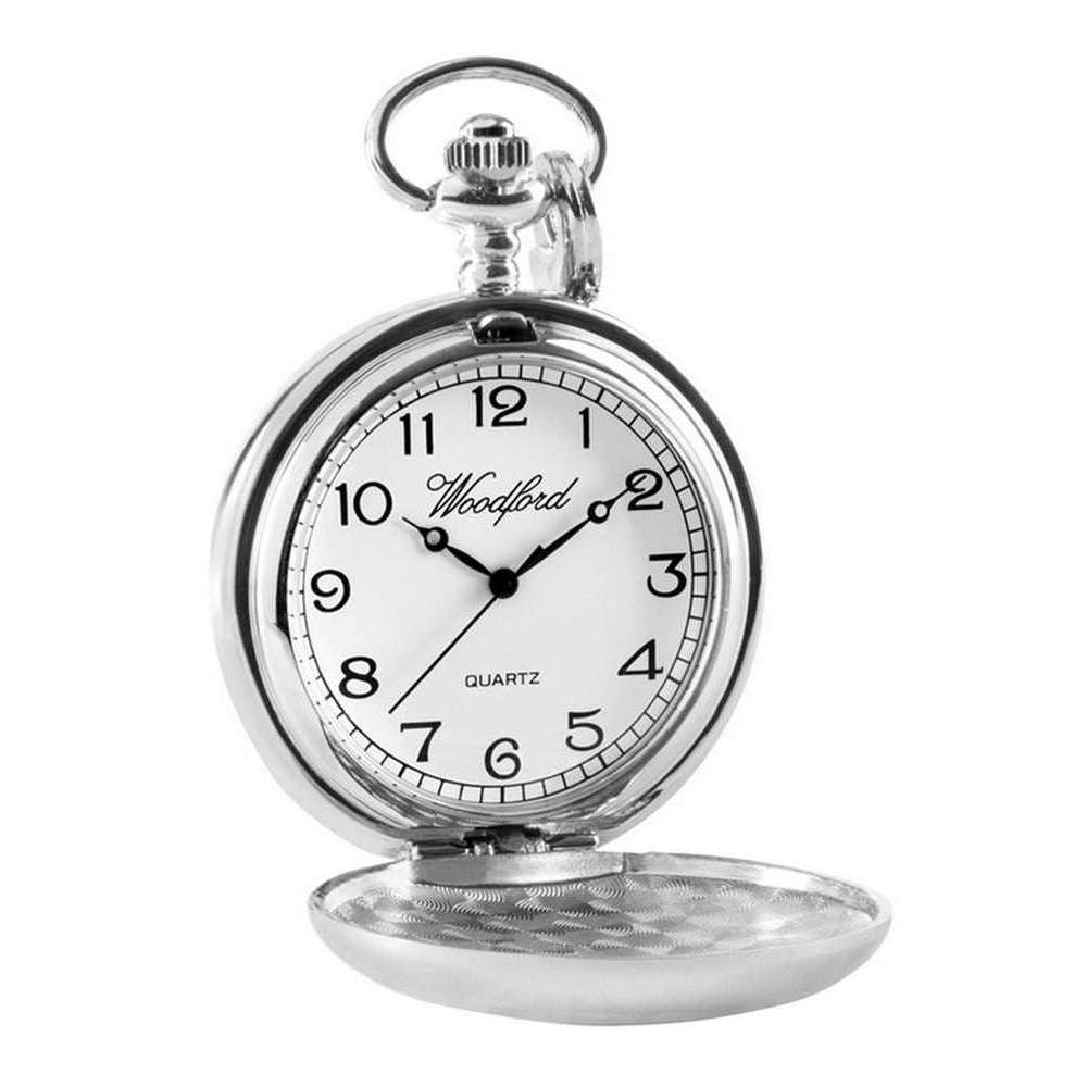 Woodford Hunter and Dog Quartz Chain Pocket Watch - Silver - Image 2