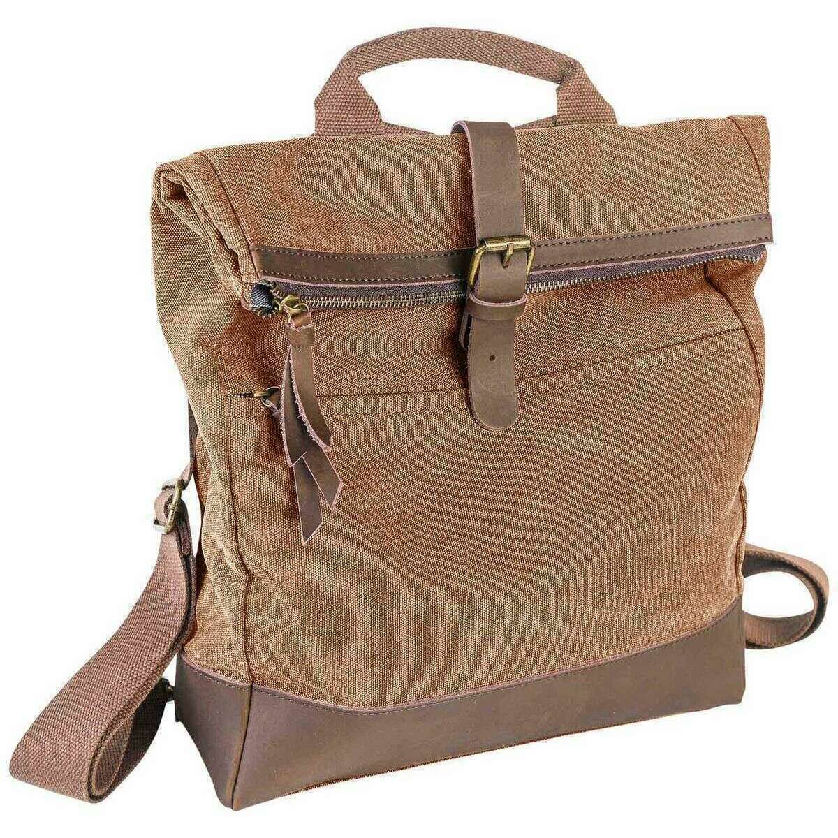 ZEDE Military School Backpack - Camel Brown - Image 3