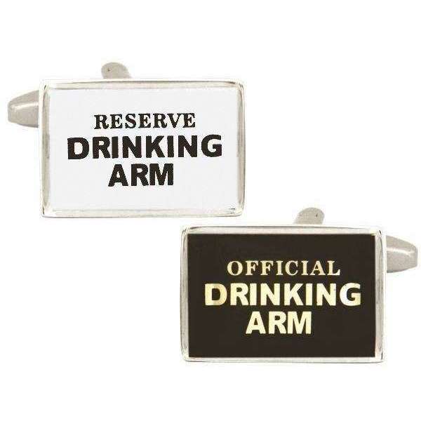 Zennor Drinking Arm Cufflinks - Black/White