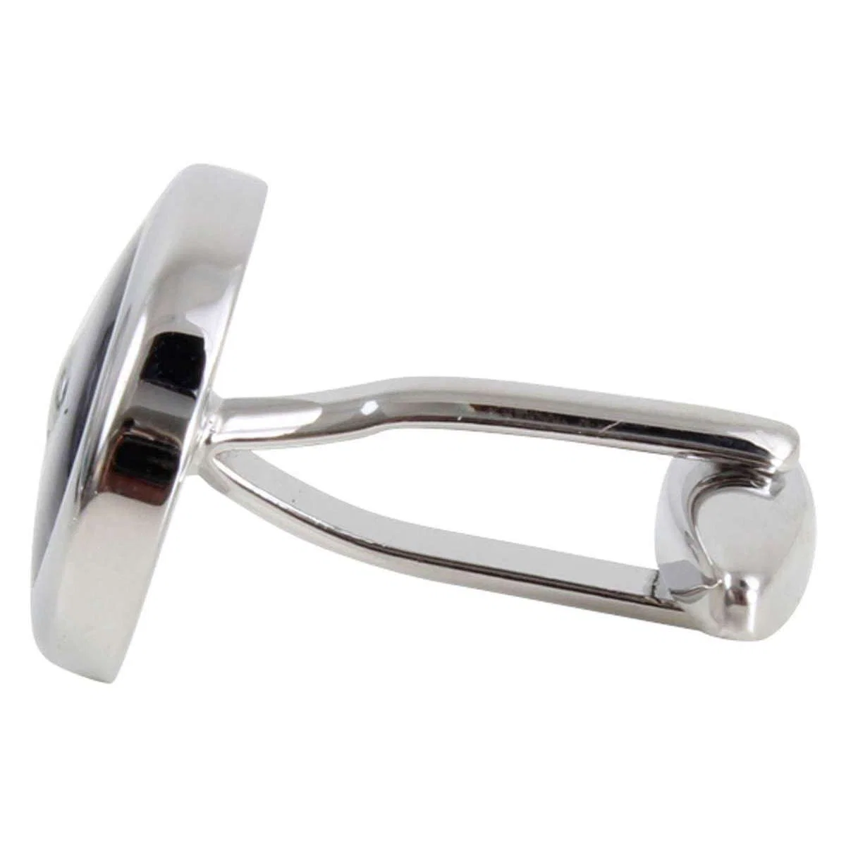 Zennor Enamel Oval Cufflinks - Blue/Silver - Image 3