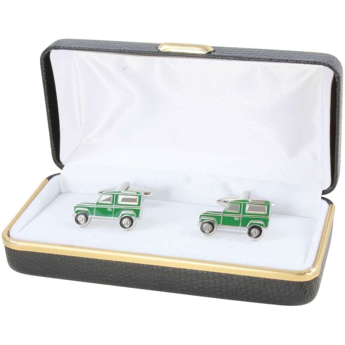 Zennor Farm Truck Cufflinks - Green/Silver - Image 4