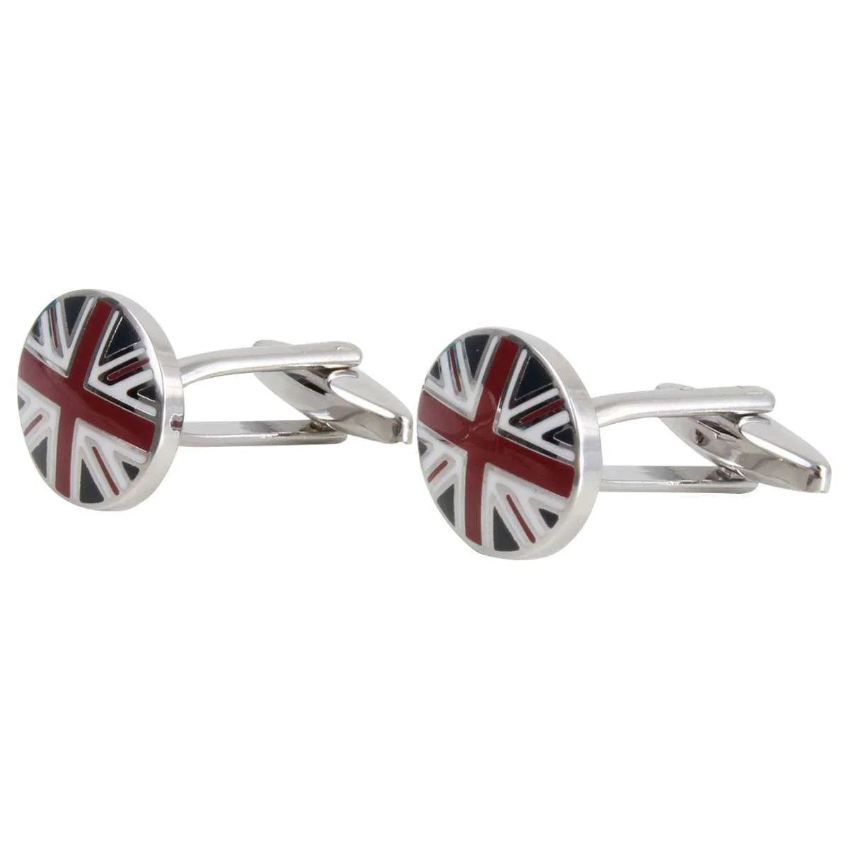 Zennor Union Jack Cufflinks - Blue/Red/Silver - Image 2